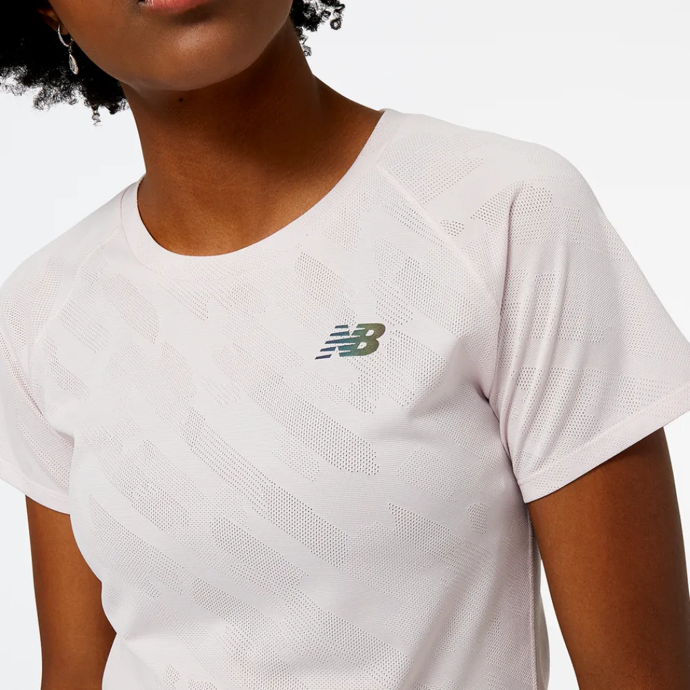 ODZIEZ BIEGOWA|BIEGANIE*New Balance ODZIEZ BIEGOWA|BIEGANIE Koszulka damska WT23281SOI – różowa