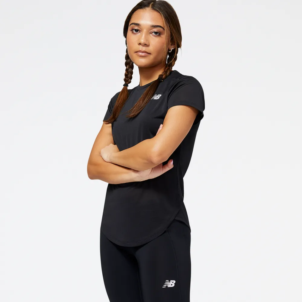 ODZIEZ BIEGOWA|BIEGANIE*New Balance ODZIEZ BIEGOWA|BIEGANIE Koszulka damska WT23222BK – czarna