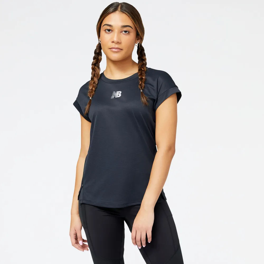 ODZIEZ BIEGOWA|BIEGANIE*New Balance ODZIEZ BIEGOWA|BIEGANIE Koszulka damska WT23277BK – czarna