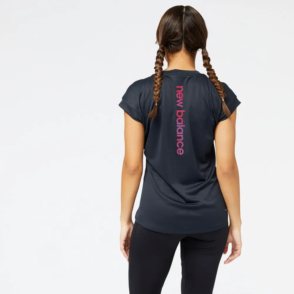 ODZIEZ BIEGOWA|BIEGANIE*New Balance ODZIEZ BIEGOWA|BIEGANIE Koszulka damska WT23277BK – czarna