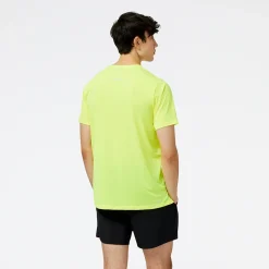 ODZIEZ BIEGOWA|BIEGANIE*New Balance ODZIEZ BIEGOWA|BIEGANIE Koszulka męska MT23222CSN – żółta