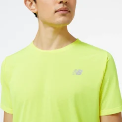 ODZIEZ BIEGOWA|BIEGANIE*New Balance ODZIEZ BIEGOWA|BIEGANIE Koszulka męska MT23222CSN – żółta