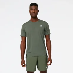 ODZIEZ BIEGOWA|BIEGANIE*New Balance ODZIEZ BIEGOWA|BIEGANIE Koszulka męska MT23222DON – zielona