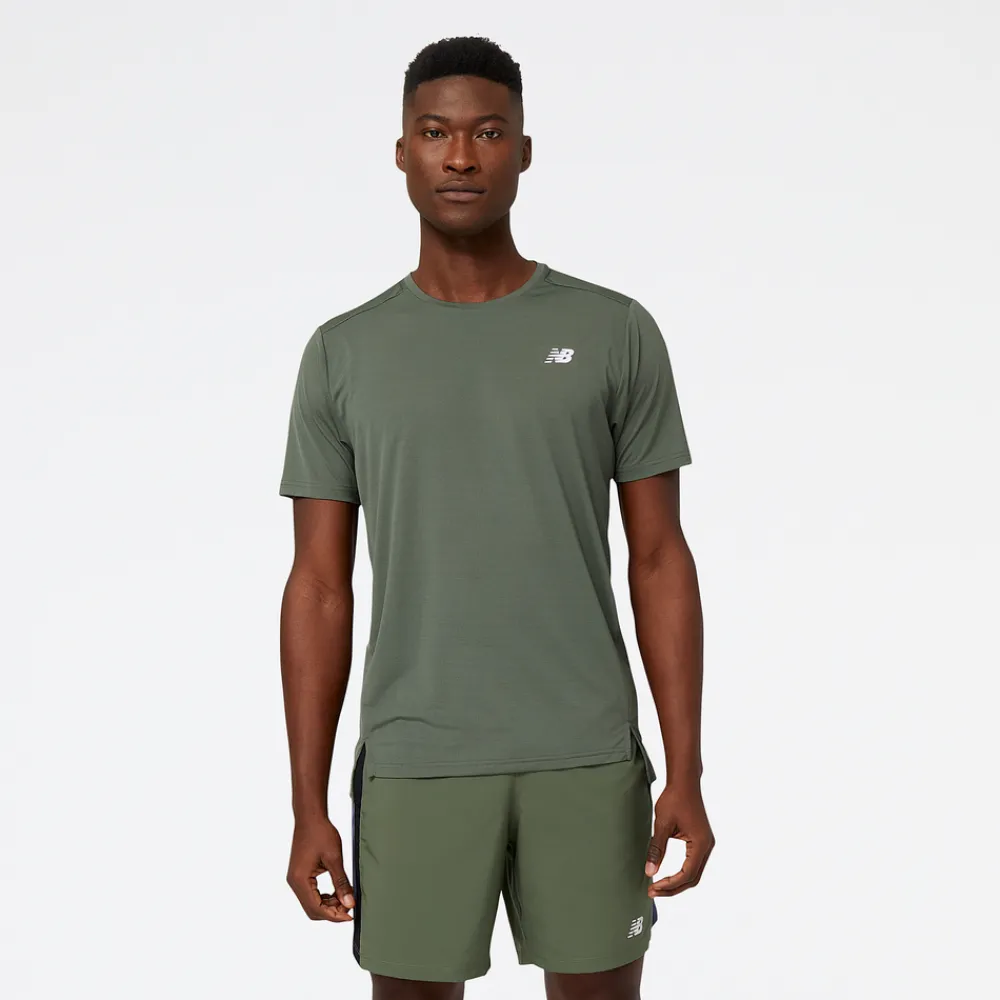 ODZIEZ BIEGOWA|BIEGANIE*New Balance ODZIEZ BIEGOWA|BIEGANIE Koszulka męska MT23222DON – zielona