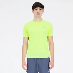 ODZIEZ BIEGOWA|BIEGANIE*New Balance ODZIEZ BIEGOWA|BIEGANIE Koszulka męska MT21262CSE – żółta