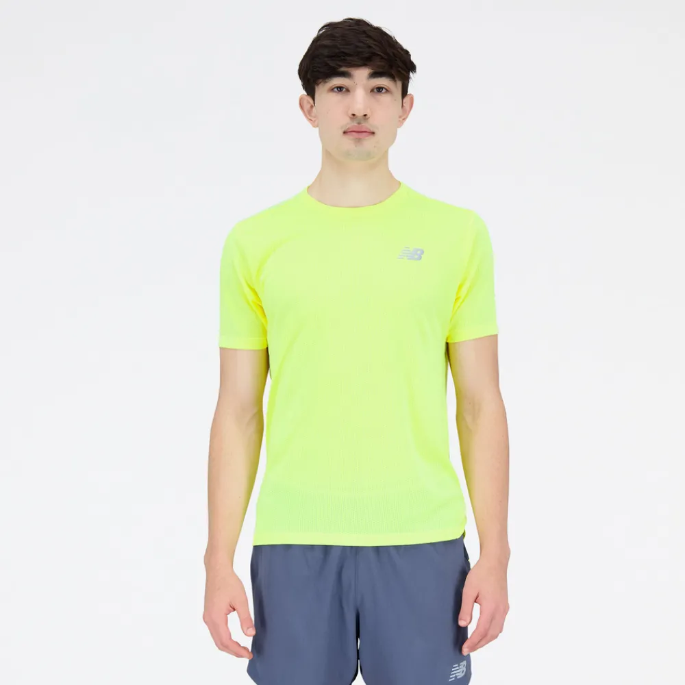 ODZIEZ BIEGOWA|BIEGANIE*New Balance ODZIEZ BIEGOWA|BIEGANIE Koszulka męska MT21262CSE – żółta