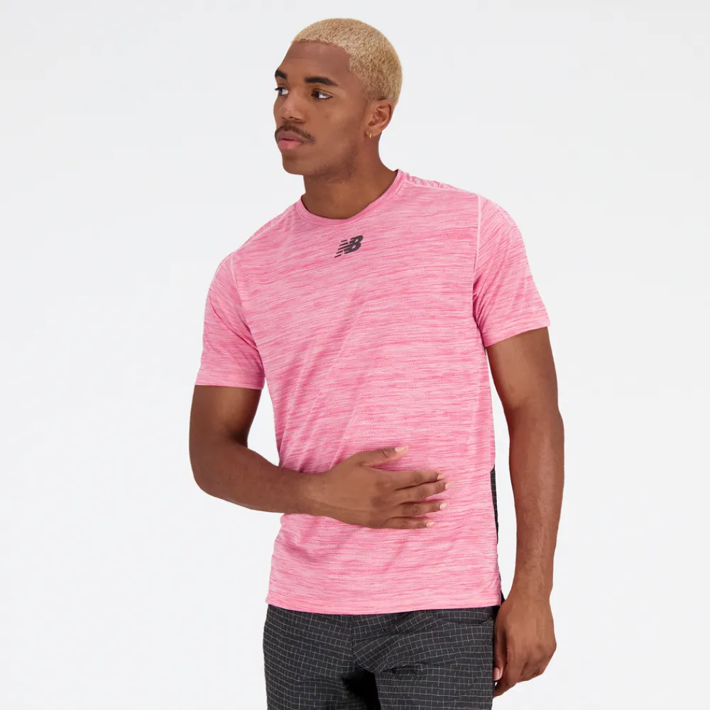 ODZIEZ BIEGOWA|BIEGANIE*New Balance ODZIEZ BIEGOWA|BIEGANIE Koszulka męska MT31251SOI – różowa