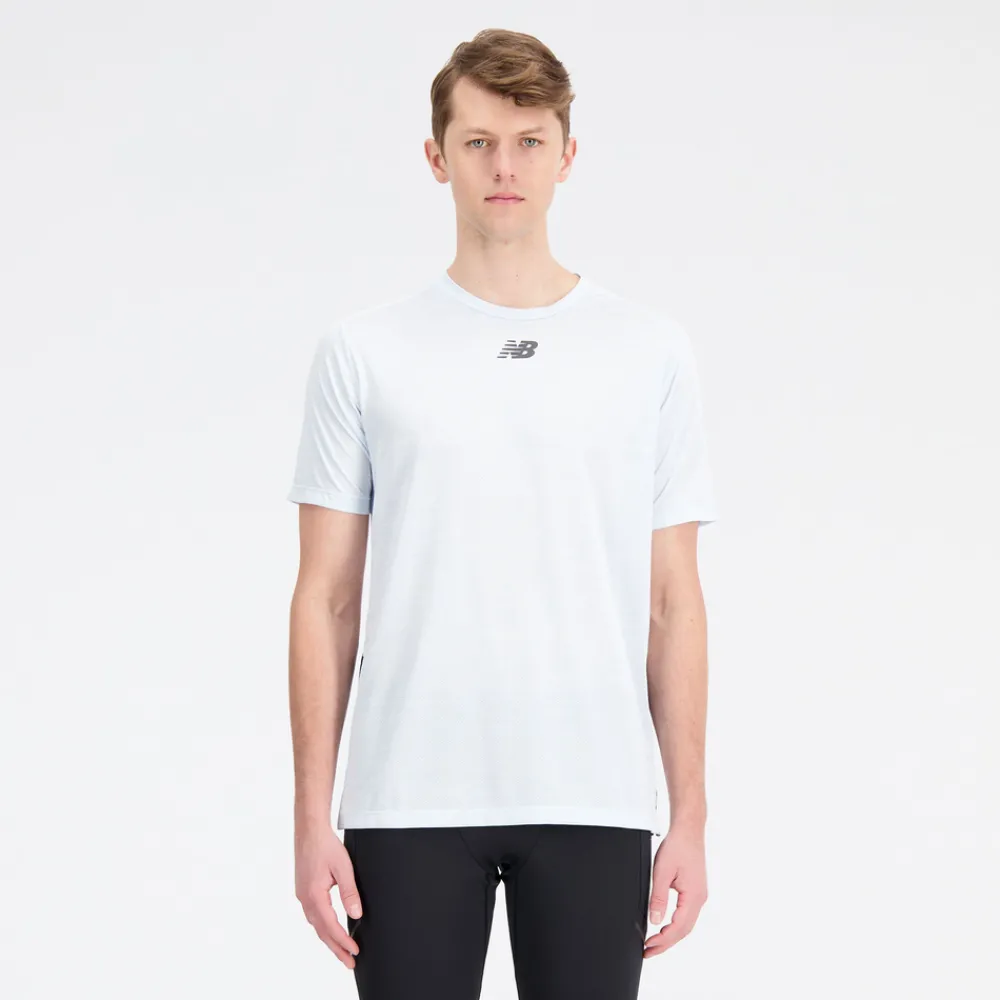 ODZIEZ BIEGOWA|BIEGANIE*New Balance ODZIEZ BIEGOWA|BIEGANIE Koszulka męska MT31251IBH – biała