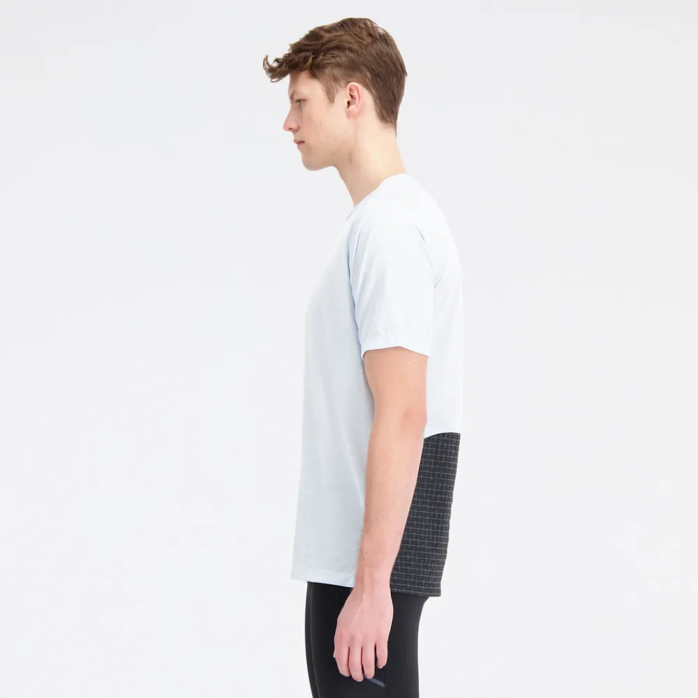 ODZIEZ BIEGOWA|BIEGANIE*New Balance ODZIEZ BIEGOWA|BIEGANIE Koszulka męska MT31251IBH – biała