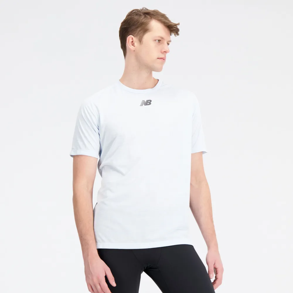 ODZIEZ BIEGOWA|BIEGANIE*New Balance ODZIEZ BIEGOWA|BIEGANIE Koszulka męska MT31251IBH – biała