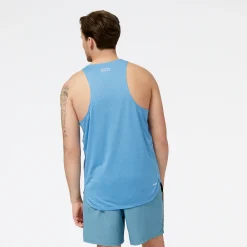 ODZIEZ BIEGOWA|BIEGANIE*New Balance ODZIEZ BIEGOWA|BIEGANIE Koszulka męska MT21276HBT – niebieska