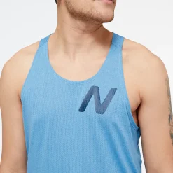 ODZIEZ BIEGOWA|BIEGANIE*New Balance ODZIEZ BIEGOWA|BIEGANIE Koszulka męska MT21276HBT – niebieska