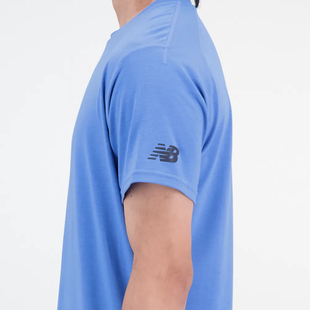 ODZIEZ BIEGOWA|BIEGANIE*New Balance ODZIEZ BIEGOWA|BIEGANIE Koszulka męska MT23059HER – niebieska