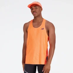 ODZIEZ BIEGOWA|BIEGANIE*New Balance ODZIEZ BIEGOWA|BIEGANIE Koszulka męska MT23280NDF – pomarańczowe