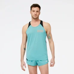 ODZIEZ BIEGOWA|BIEGANIE*New Balance ODZIEZ BIEGOWA|BIEGANIE Koszulka męska MT31240FAD – niebieska