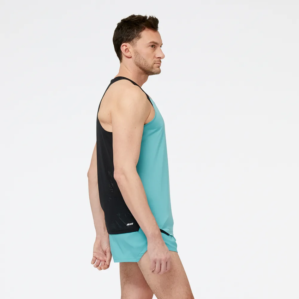 ODZIEZ BIEGOWA|BIEGANIE*New Balance ODZIEZ BIEGOWA|BIEGANIE Koszulka męska MT31240FAD – niebieska
