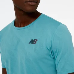 BIEGANIE*New Balance BIEGANIE Koszulka męska MT23281FAD – niebieska