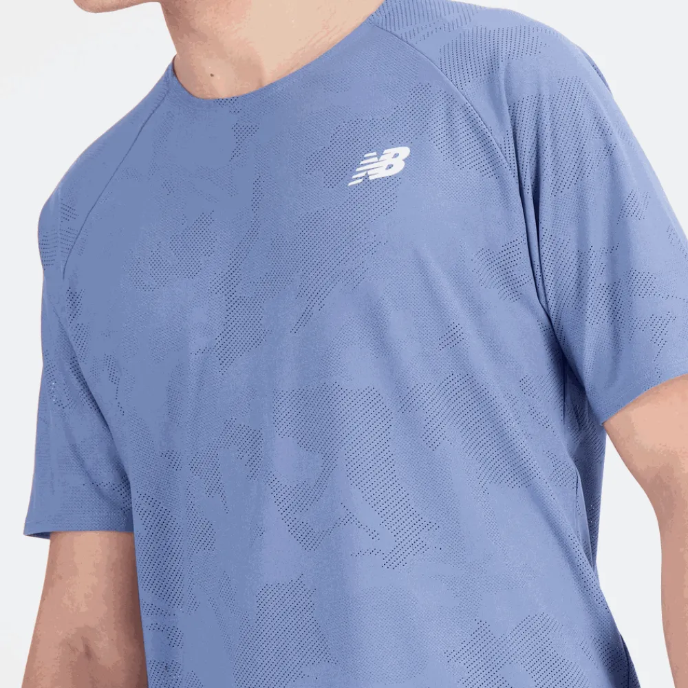 ODZIEZ BIEGOWA|BIEGANIE*New Balance ODZIEZ BIEGOWA|BIEGANIE Koszulka męska MT33281MYL – niebieska