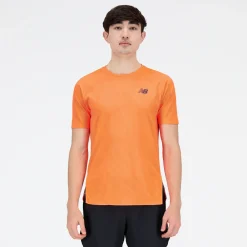 ODZIEZ BIEGOWA|BIEGANIE*New Balance ODZIEZ BIEGOWA|BIEGANIE Koszulka męska MT23281NDF – pomarańczowe