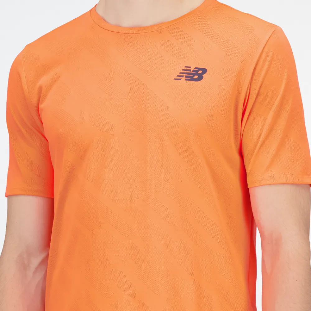 ODZIEZ BIEGOWA|BIEGANIE*New Balance ODZIEZ BIEGOWA|BIEGANIE Koszulka męska MT23281NDF – pomarańczowe