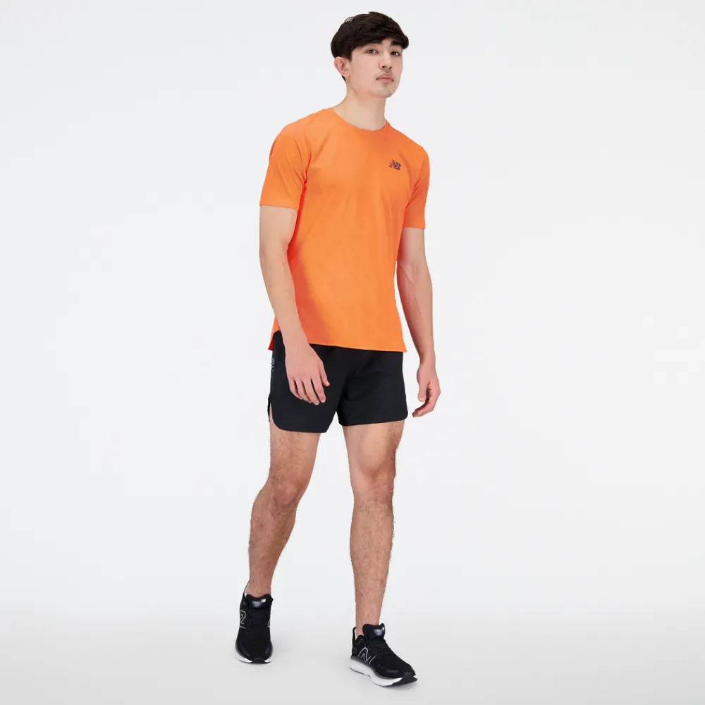 ODZIEZ BIEGOWA|BIEGANIE*New Balance ODZIEZ BIEGOWA|BIEGANIE Koszulka męska MT23281NDF – pomarańczowe