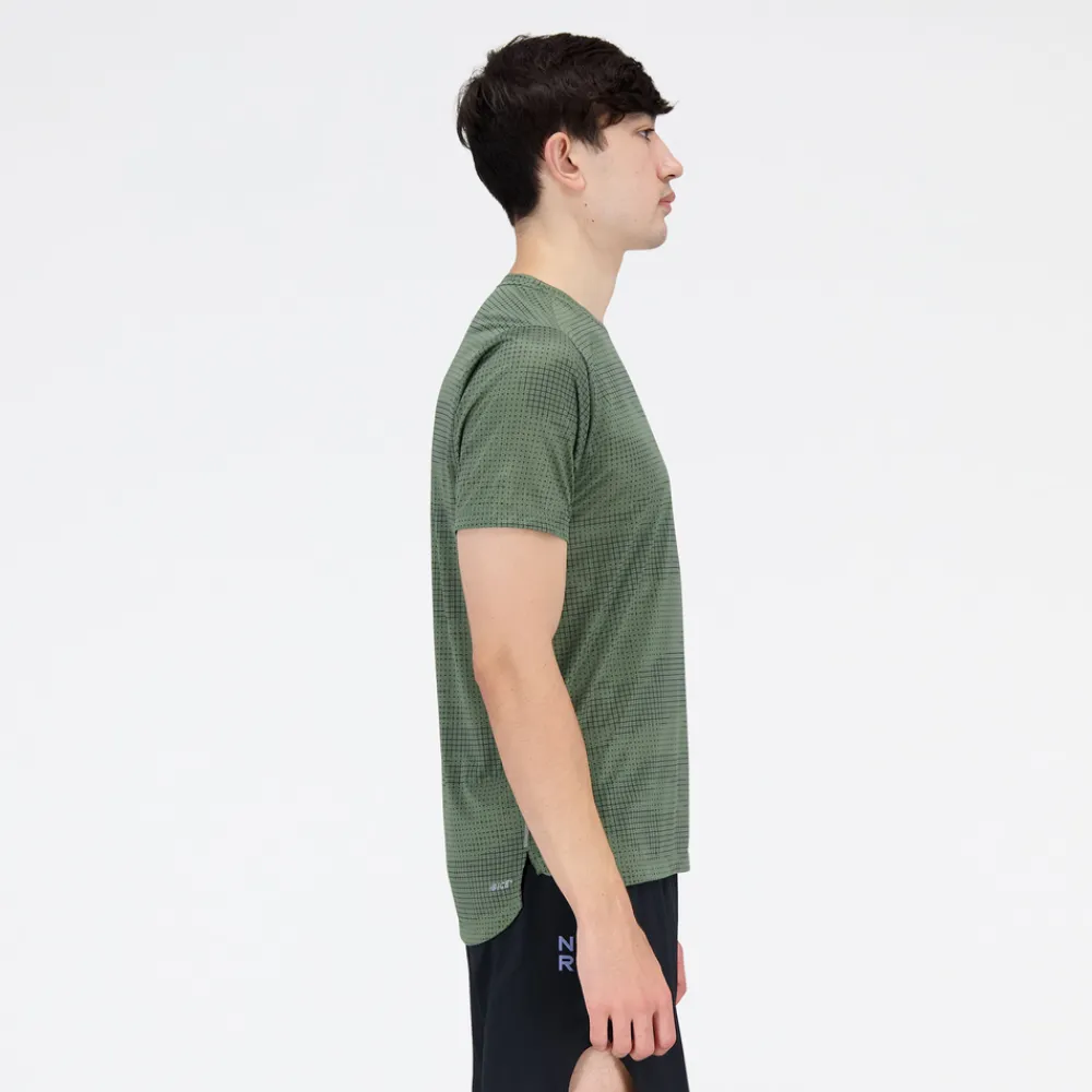 ODZIEZ BIEGOWA|BIEGANIE*New Balance ODZIEZ BIEGOWA|BIEGANIE Koszulka męska MT21263DON – zielone