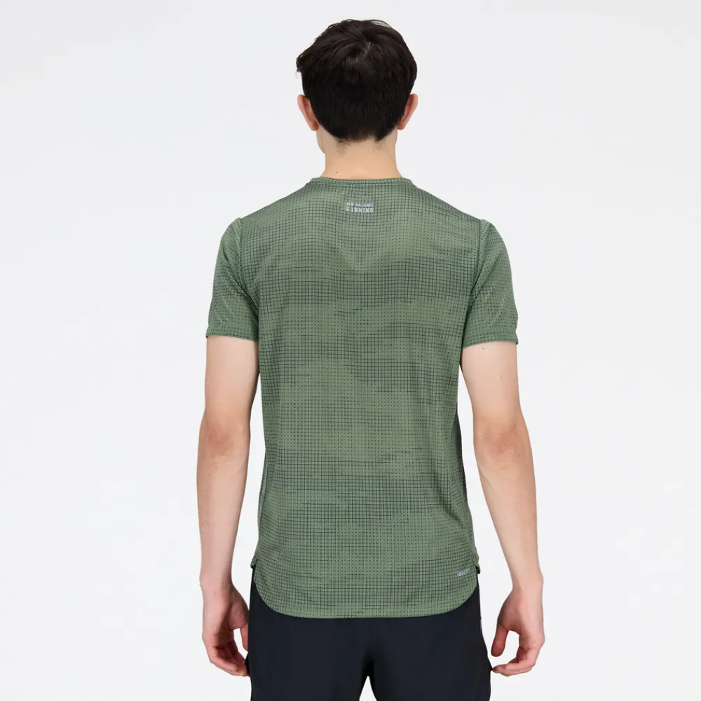 ODZIEZ BIEGOWA|BIEGANIE*New Balance ODZIEZ BIEGOWA|BIEGANIE Koszulka męska MT21263DON – zielone
