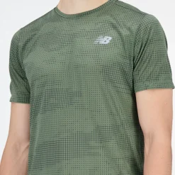 ODZIEZ BIEGOWA|BIEGANIE*New Balance ODZIEZ BIEGOWA|BIEGANIE Koszulka męska MT21263DON – zielone