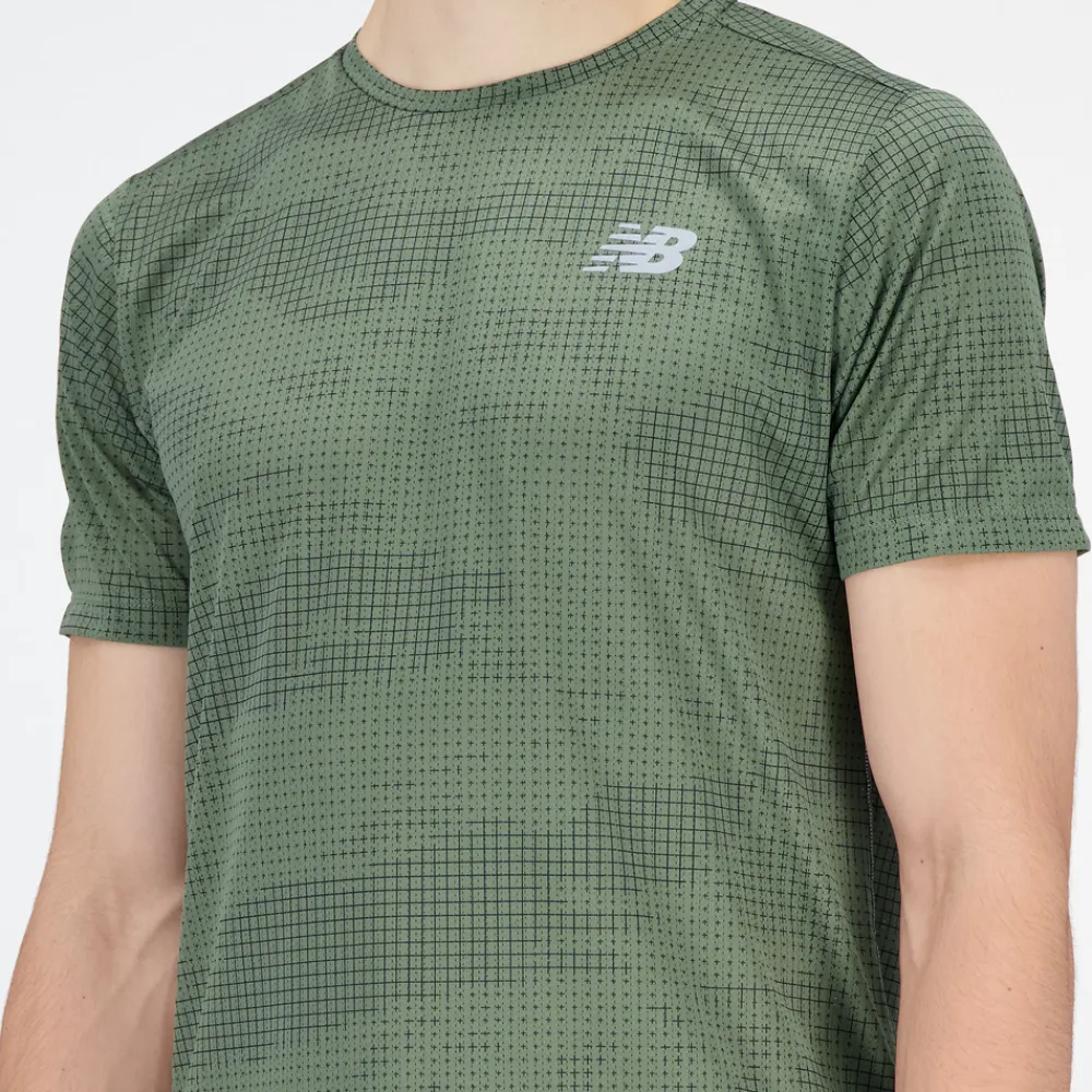 ODZIEZ BIEGOWA|BIEGANIE*New Balance ODZIEZ BIEGOWA|BIEGANIE Koszulka męska MT21263DON – zielone