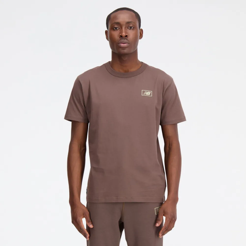 New Balance Koszulka męska MT33511DUO – brązowa