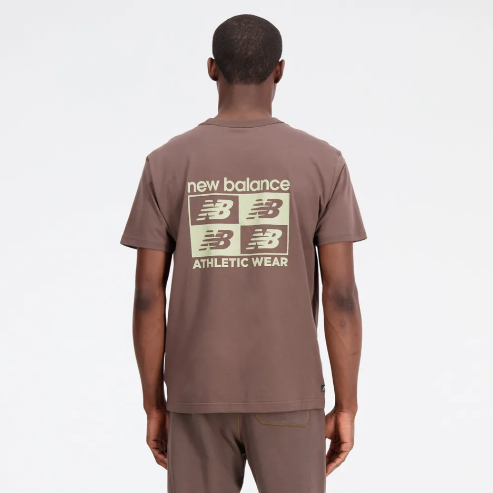 New Balance Koszulka męska MT33511DUO – brązowa