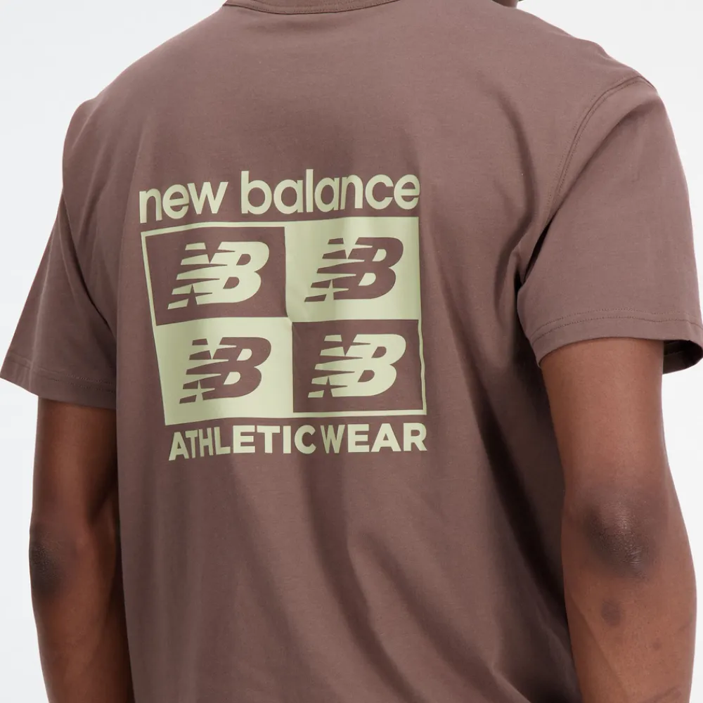New Balance Koszulka męska MT33511DUO – brązowa