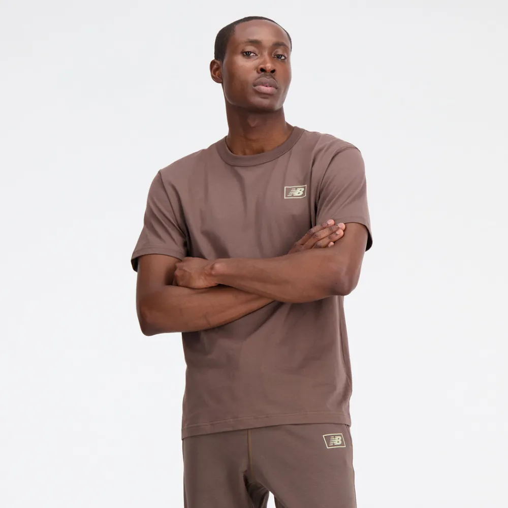 New Balance Koszulka męska MT33511DUO – brązowa