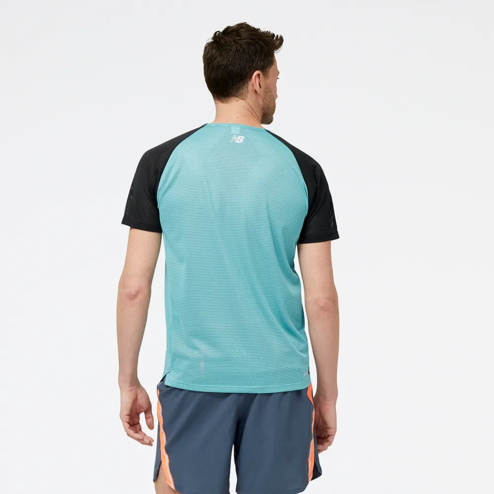 ODZIEZ BIEGOWA|BIEGANIE*New Balance ODZIEZ BIEGOWA|BIEGANIE Koszulka męska MT31241FAD – niebieska