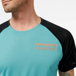 ODZIEZ BIEGOWA|BIEGANIE*New Balance ODZIEZ BIEGOWA|BIEGANIE Koszulka męska MT31241FAD – niebieska