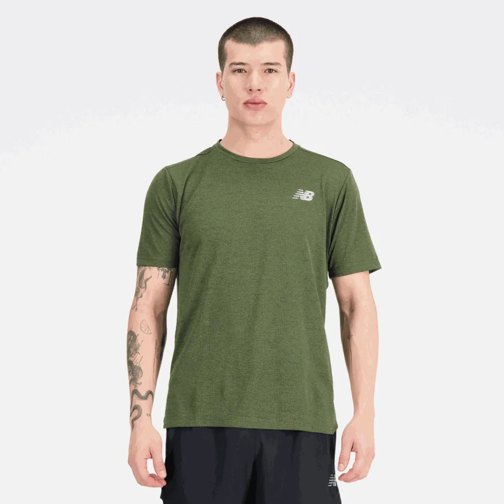 ODZIEZ BIEGOWA|BIEGANIE*New Balance ODZIEZ BIEGOWA|BIEGANIE Koszulka męska MT21262KMU– zielona