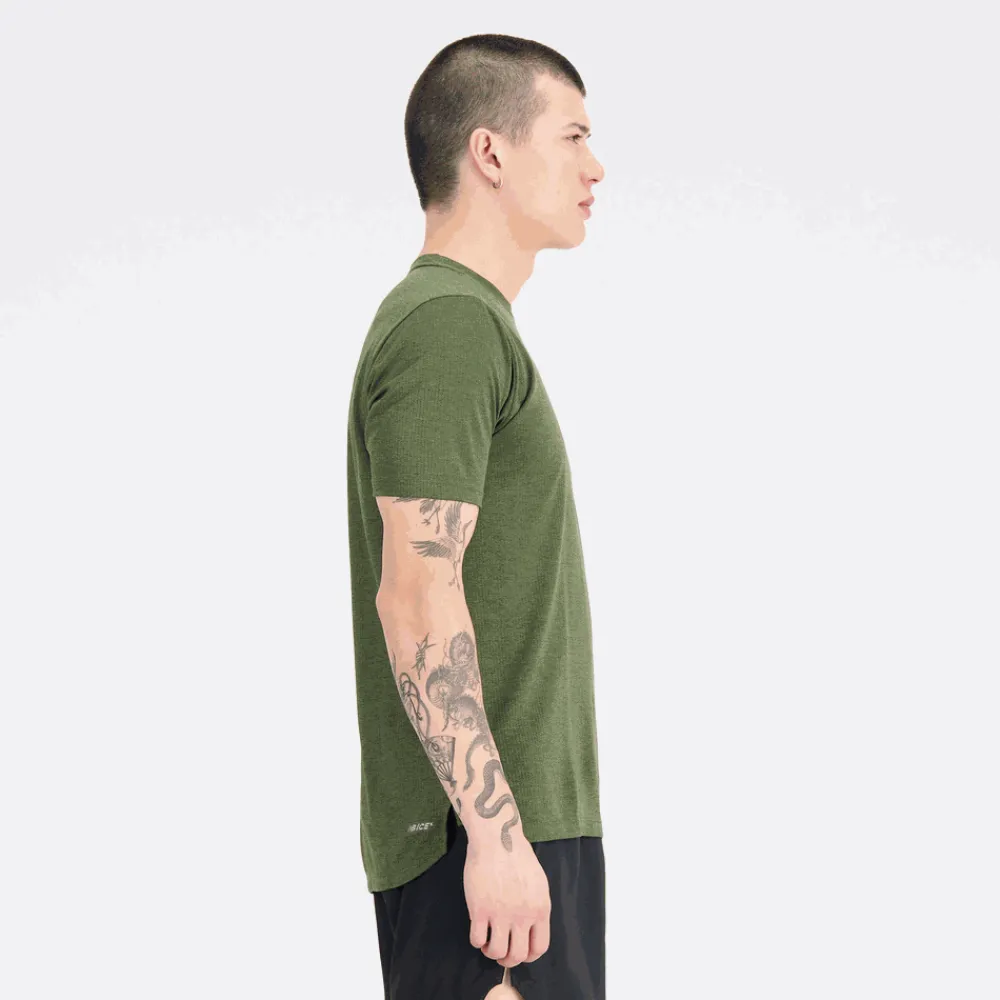 ODZIEZ BIEGOWA|BIEGANIE*New Balance ODZIEZ BIEGOWA|BIEGANIE Koszulka męska MT21262KMU– zielona