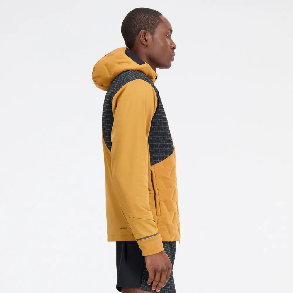 ODZIEZ BIEGOWA|BIEGANIE*New Balance ODZIEZ BIEGOWA|BIEGANIE Kurtka męska MJ33256TOB – żółta