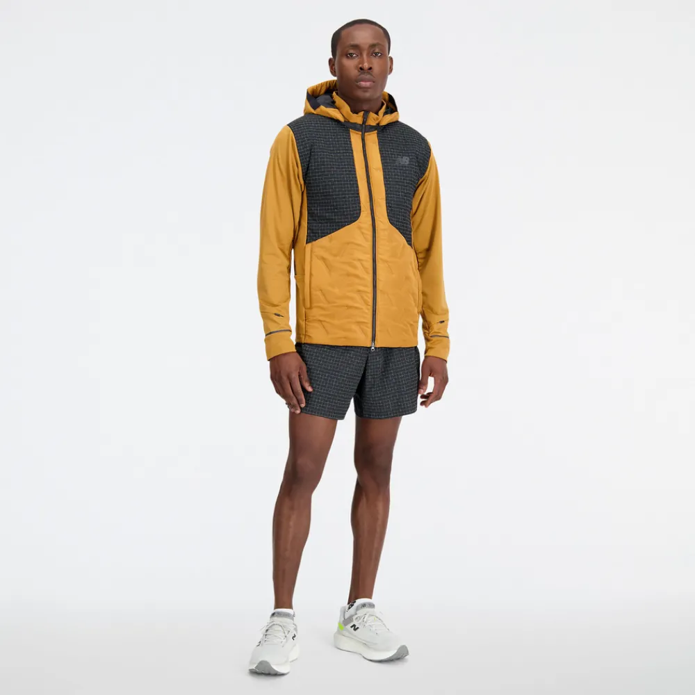 ODZIEZ BIEGOWA|BIEGANIE*New Balance ODZIEZ BIEGOWA|BIEGANIE Kurtka męska MJ33256TOB – żółta