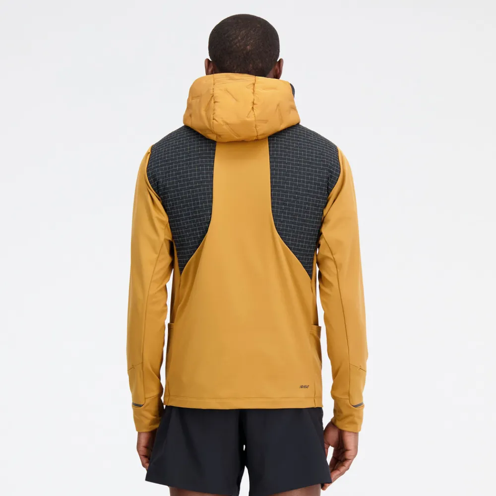 ODZIEZ BIEGOWA|BIEGANIE*New Balance ODZIEZ BIEGOWA|BIEGANIE Kurtka męska MJ33256TOB – żółta