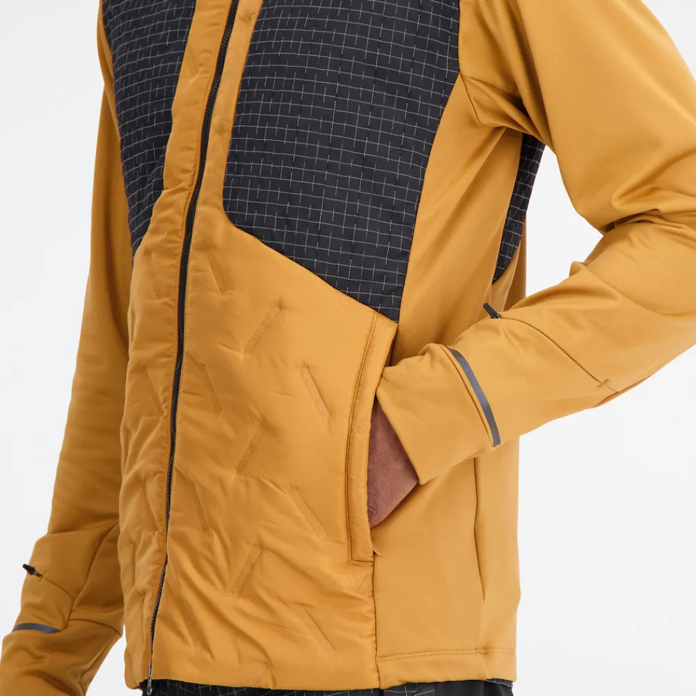 ODZIEZ BIEGOWA|BIEGANIE*New Balance ODZIEZ BIEGOWA|BIEGANIE Kurtka męska MJ33256TOB – żółta