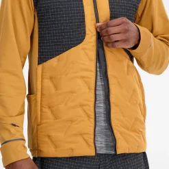 ODZIEZ BIEGOWA|BIEGANIE*New Balance ODZIEZ BIEGOWA|BIEGANIE Kurtka męska MJ33256TOB – żółta