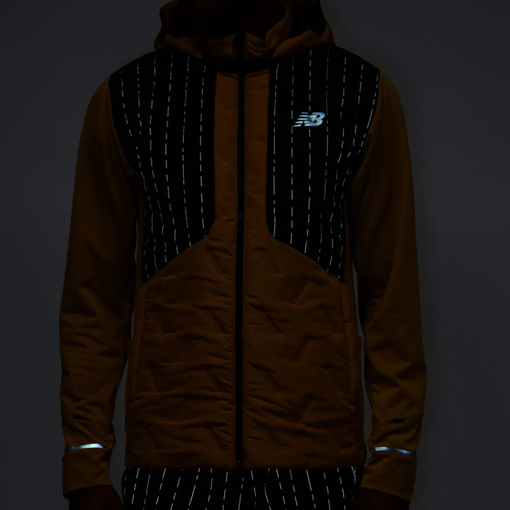 ODZIEZ BIEGOWA|BIEGANIE*New Balance ODZIEZ BIEGOWA|BIEGANIE Kurtka męska MJ33256TOB – żółta