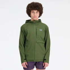 ODZIEZ BIEGOWA|BIEGANIE*New Balance ODZIEZ BIEGOWA|BIEGANIE Kurtka męska MJ33276KOU – zielona