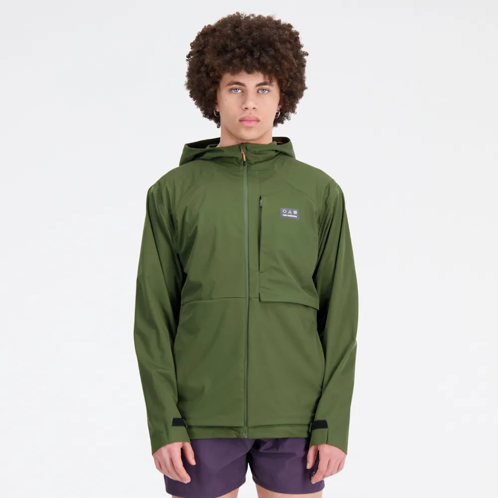 ODZIEZ BIEGOWA|BIEGANIE*New Balance ODZIEZ BIEGOWA|BIEGANIE Kurtka męska MJ33276KOU – zielona