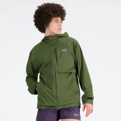 ODZIEZ BIEGOWA|BIEGANIE*New Balance ODZIEZ BIEGOWA|BIEGANIE Kurtka męska MJ33276KOU – zielona