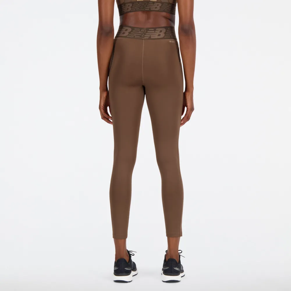 ODZIEZ BIEGOWA|BIEGANIE*New Balance ODZIEZ BIEGOWA|BIEGANIE Legginsy damskie WP21177DUO – brązowe