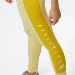 ODZIEZ BIEGOWA|BIEGANIE*New Balance ODZIEZ BIEGOWA|BIEGANIE Legginsy damskie WP23501HCM – żółte