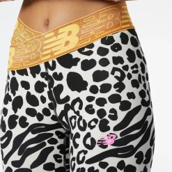 ODZIEZ BIEGOWA|BIEGANIE*New Balance ODZIEZ BIEGOWA|BIEGANIE Legginsy WP21178BKW – czarno–białe