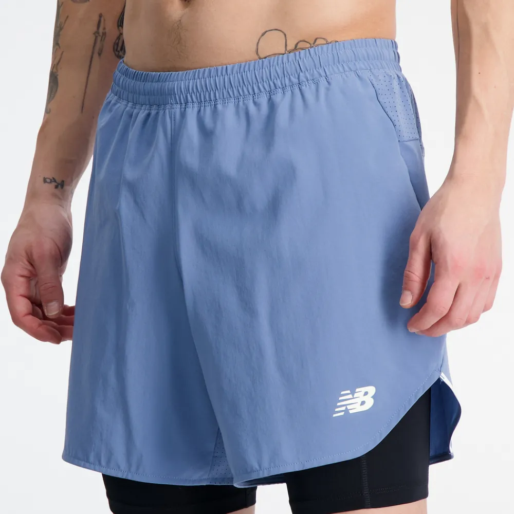 ODZIEZ BIEGOWA|BIEGANIE*New Balance ODZIEZ BIEGOWA|BIEGANIE Spodenki męskie MS33282MYL – e